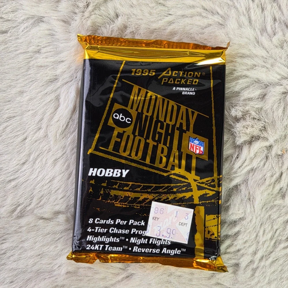 5 Pack Lot 1995 Action Packed Monday Night Football Hobby NFL Trading Cards NEW
